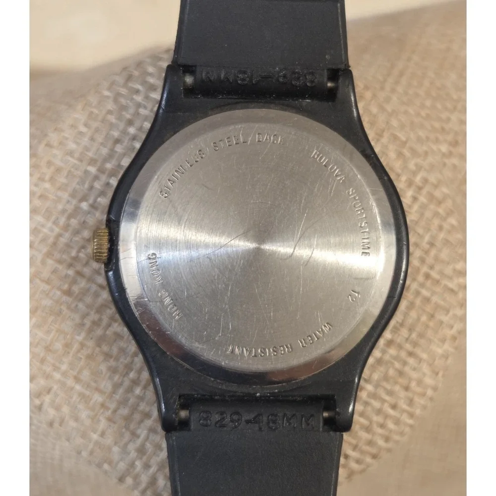 1990s Bulova Sportstime Braves Watch MLB Baseball‎ Wrist Watch - New Battery